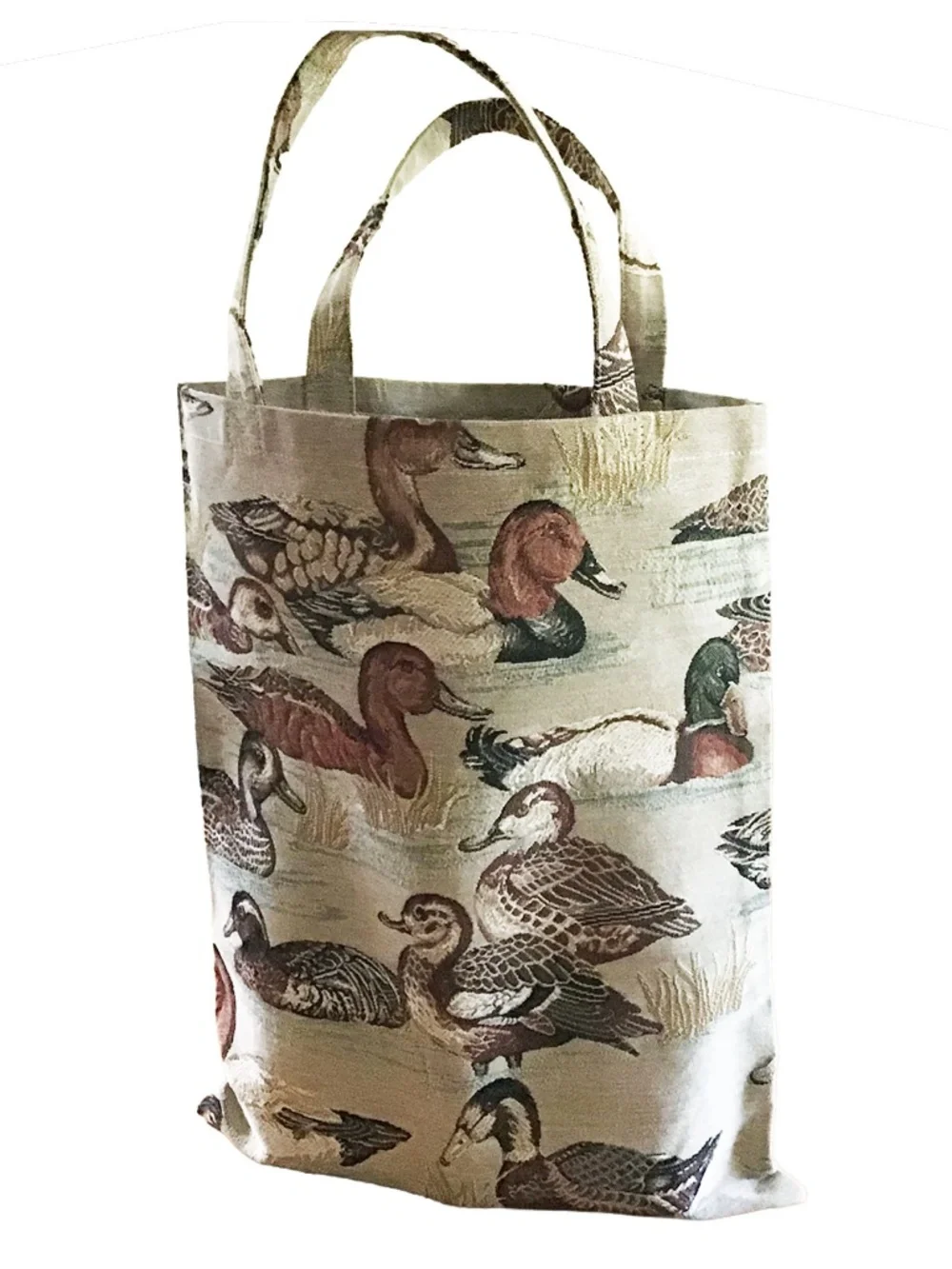 Vintage 2000 Scottish Tapestry Carryall Bag with Two Handles